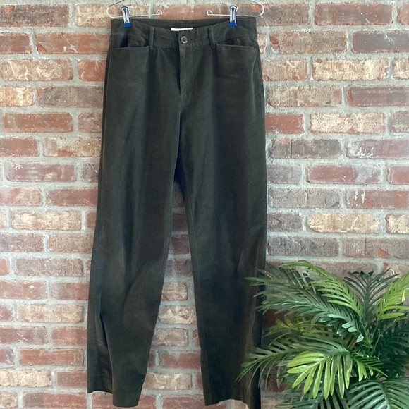 Dressbarn Sz 6 dark green cord trousers - Picture 3 of 8
